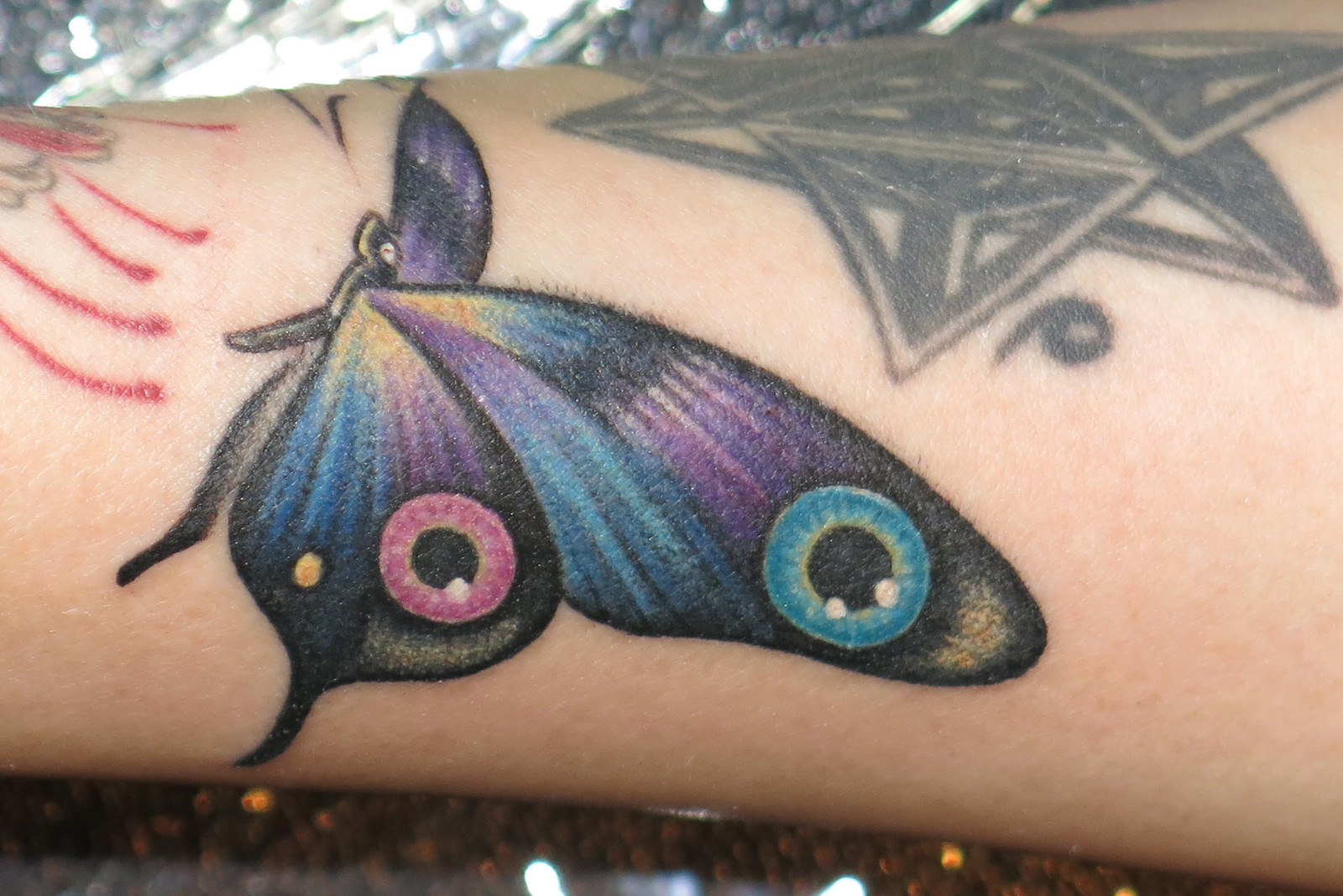 蝶々|腕　カラー　ワンポイント　蝶々　バタフライ