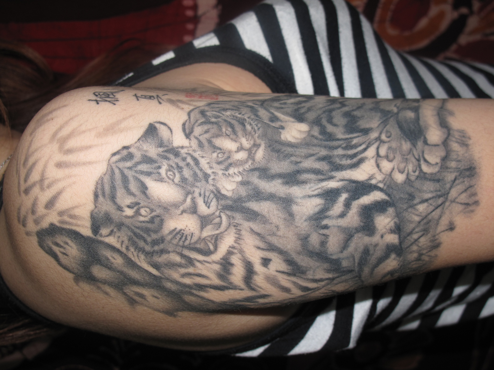 虎|腕　ブラックアンドグレイ　ブラックアンドグレー　水墨画　虎　トラ