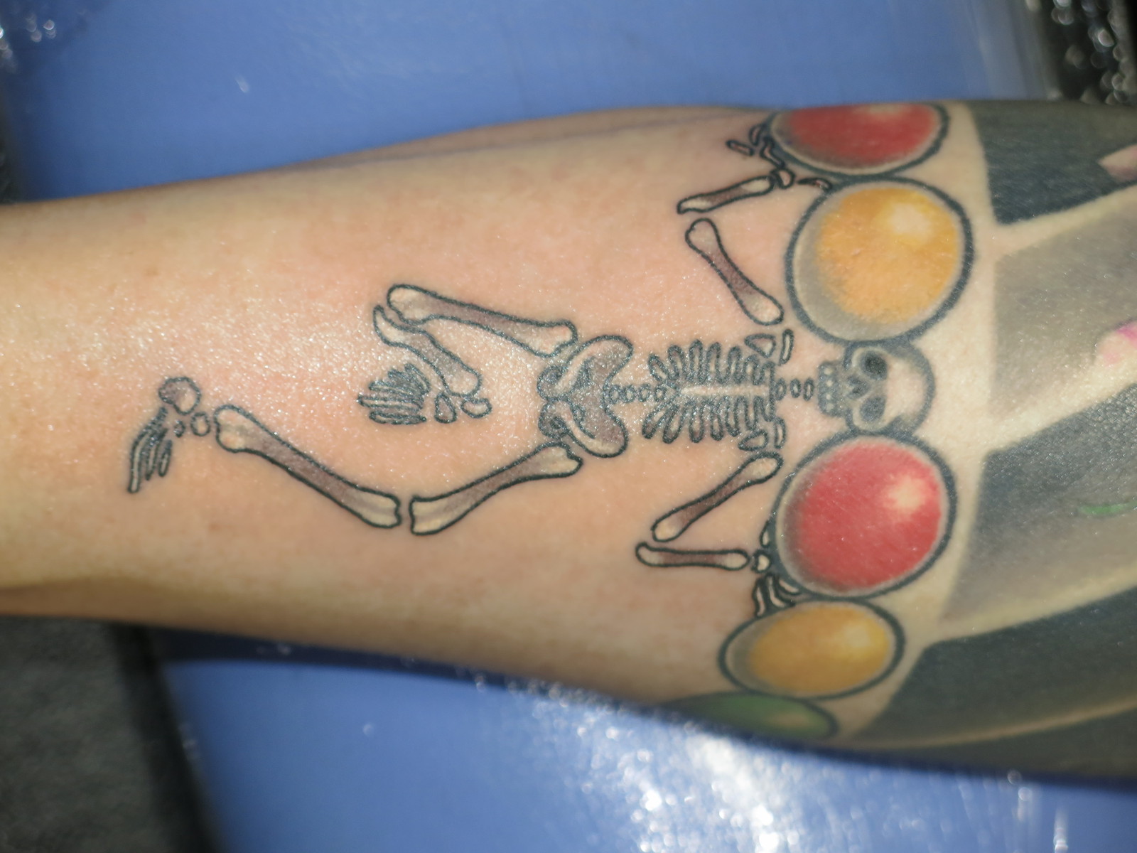 スカル|腕　カラー　数珠　スカル　骸骨