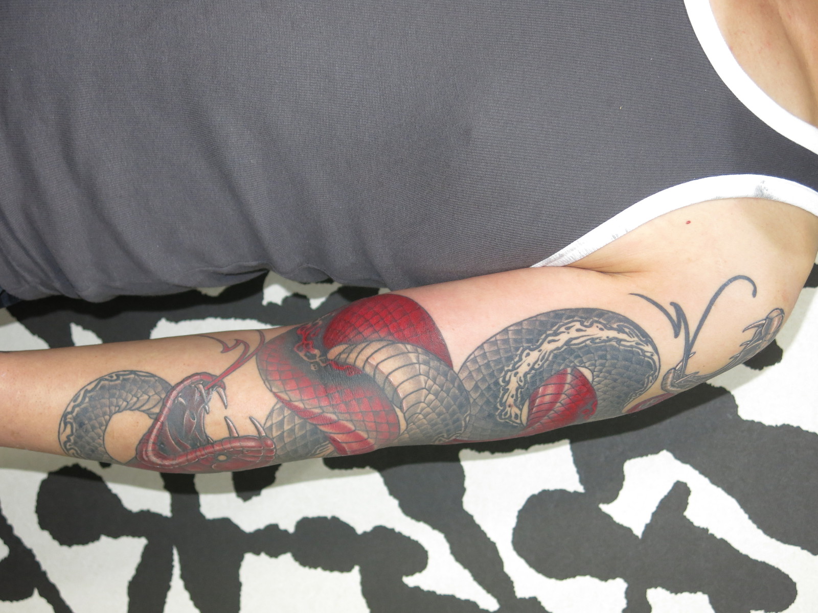 蛇|肩　腕　カラー　蛇　ヘビ