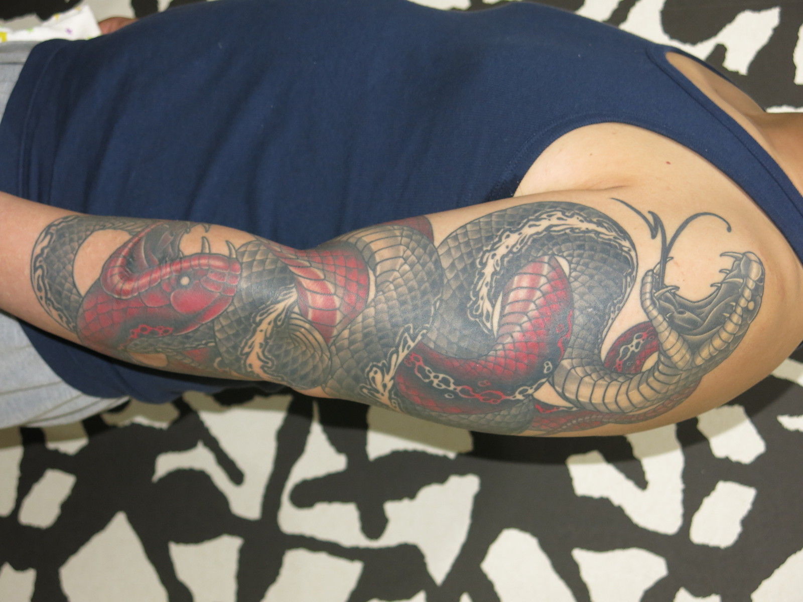 蛇|肩　腕　カラー　蛇　ヘビ